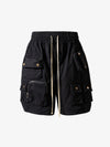 High-Waisted Olive Cargo Shorts – Cotton Twill Relaxed Fit Streetwear Utility