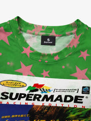Skull Camo Racing Graphic Boxy Long Sleeve Tee