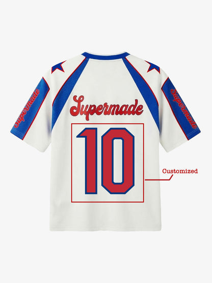 Supermade Classic Color Block Star Pattern Jersey Design Customization 
