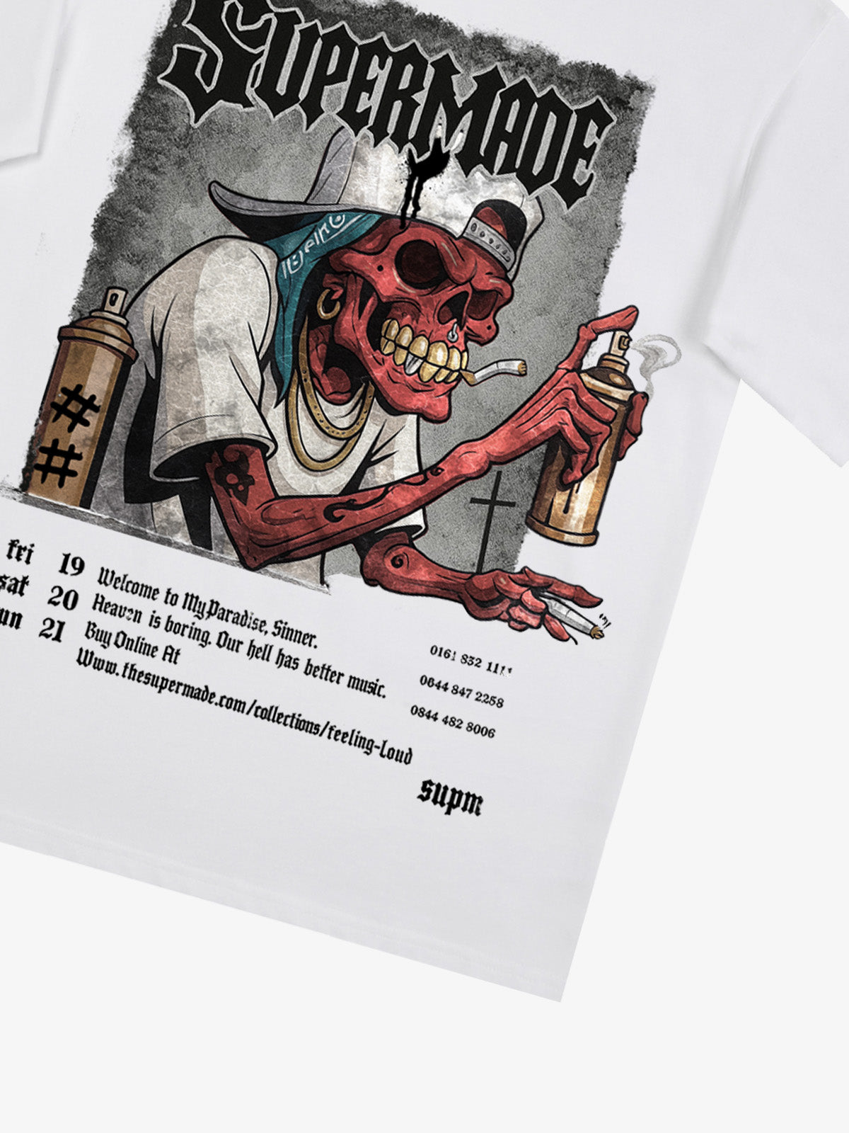 Graphic Tee with Bold Skull Design for Men 