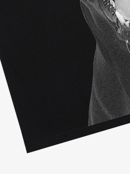 Snake and Sword Graphic T-Shirt with Bold Statement Design 