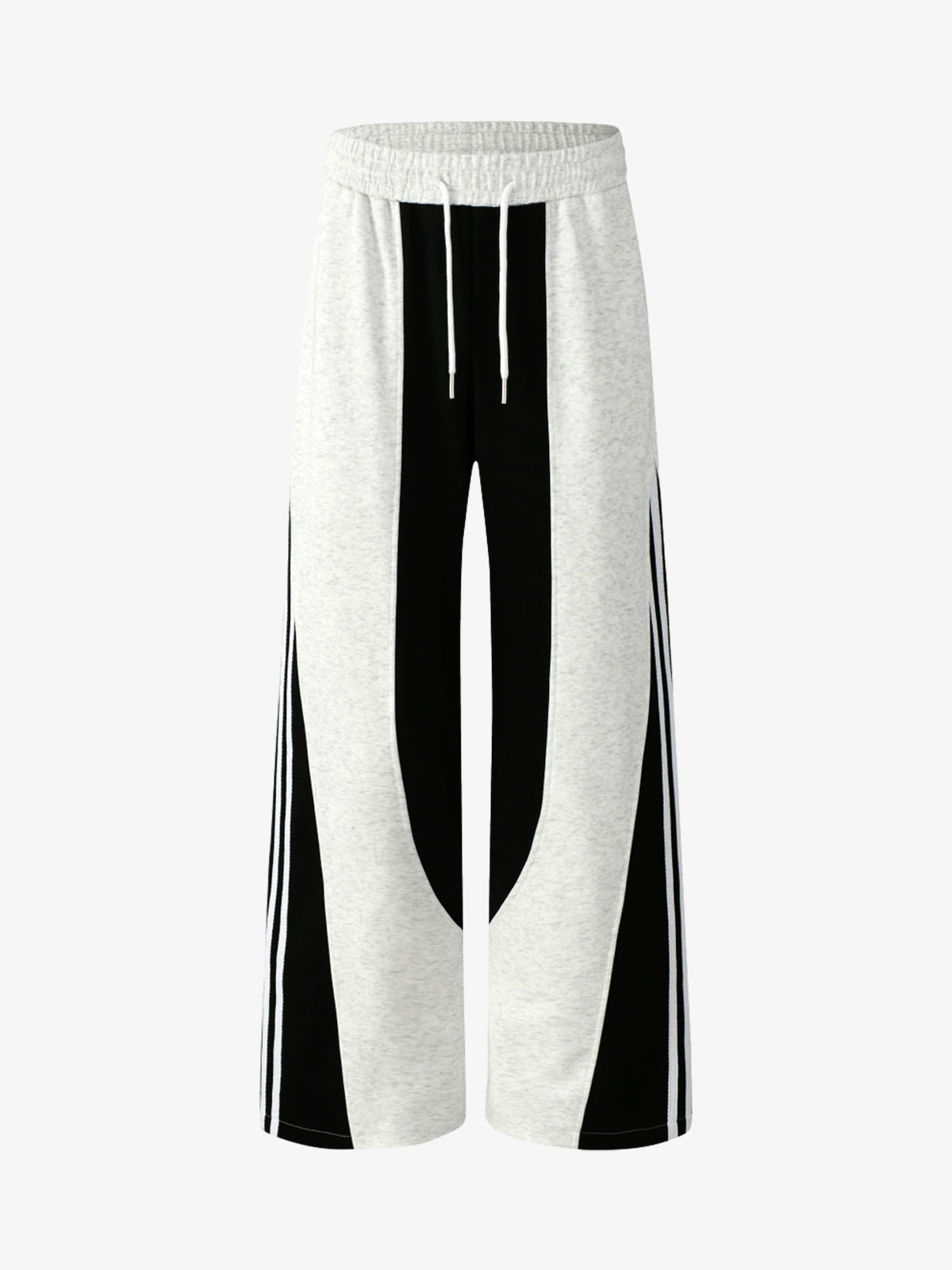 Retro Functional Contrast Panel Wide Leg Drape Pants 