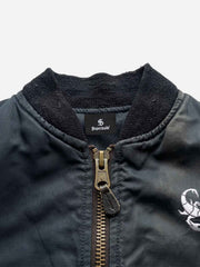 Scorpion Embroidered Washed Distressed Pilot Jacket