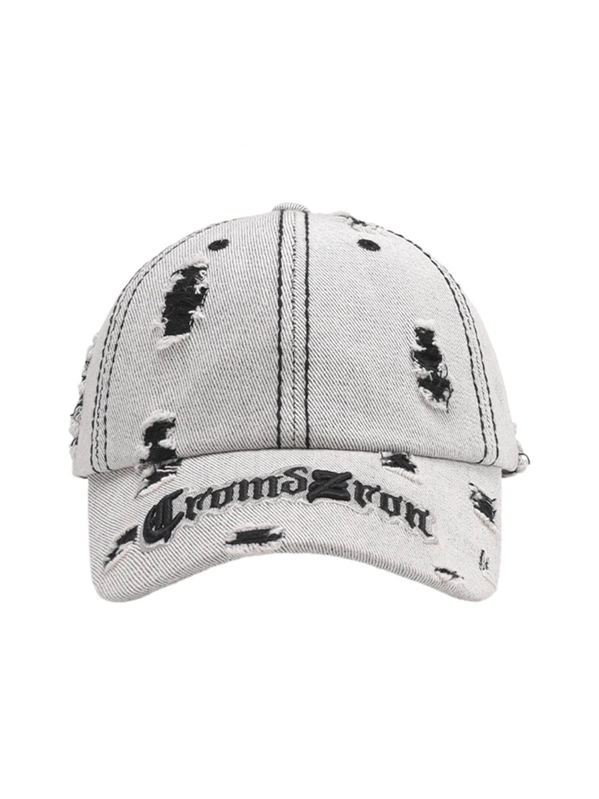 Distressed Letter Embroidery Baseball Cap