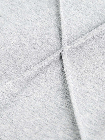 Pleated Asymmetric Hooded Sweatshirt 