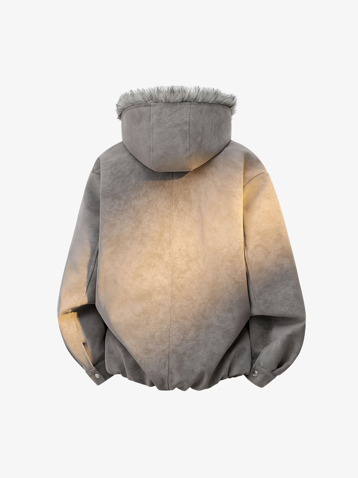 Faux-Fur Collar Aviation Buckle Jacket