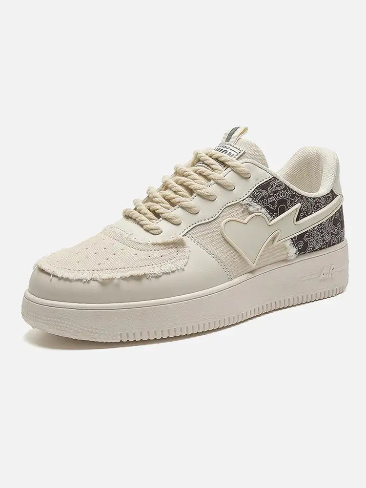 Retro Hip-hop Patchwork Board Shoes 