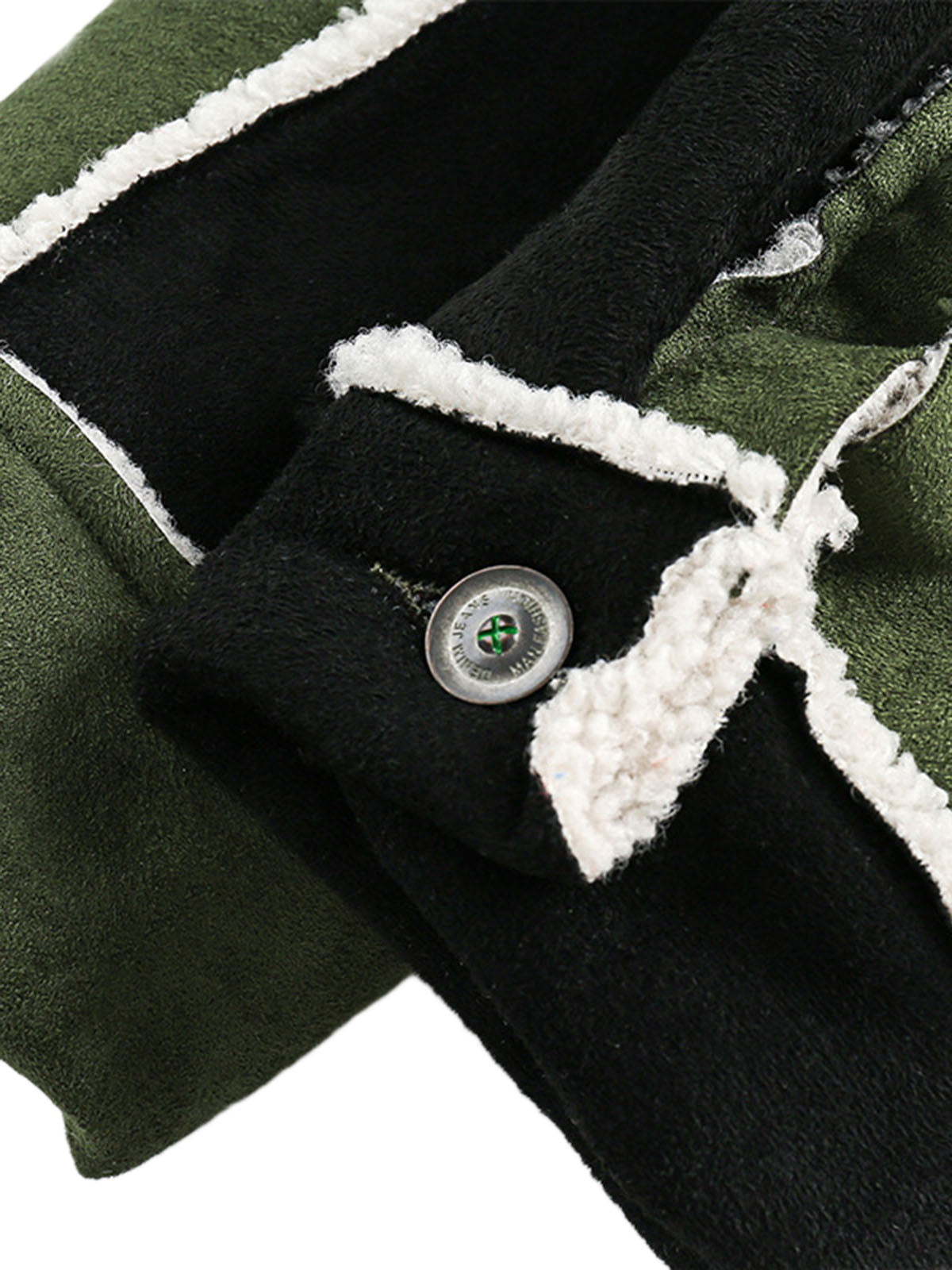 Floral Embroidered Suede Fleece Jacket - 2260 
