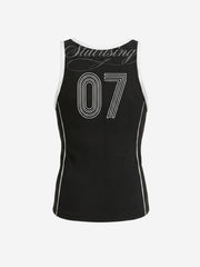 Gilet con logo numerico e blocchi di colore