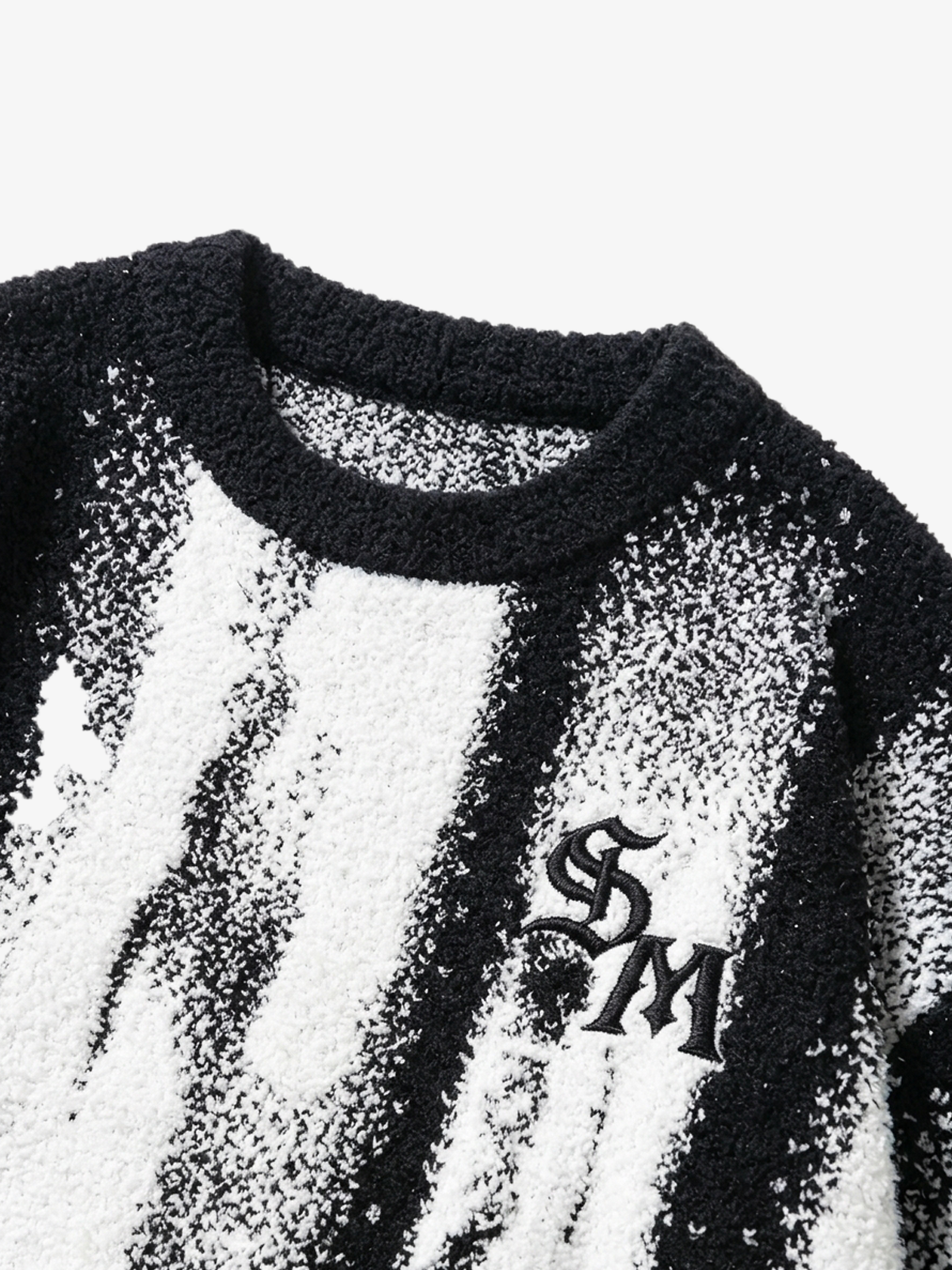 Abstract Portrait Graphic Jacquard Knit Sweater