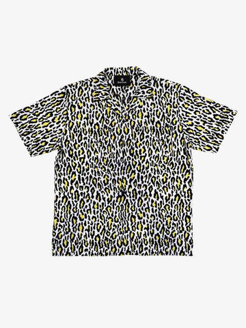 Classic Cheetah Print Camp Collar Boxy Shirt 