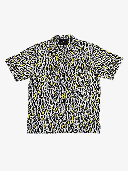 Classic Cheetah Print Camp Collar Boxy Shirt 