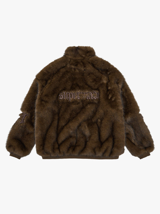 Supermade Embroidered Fur Jacket 