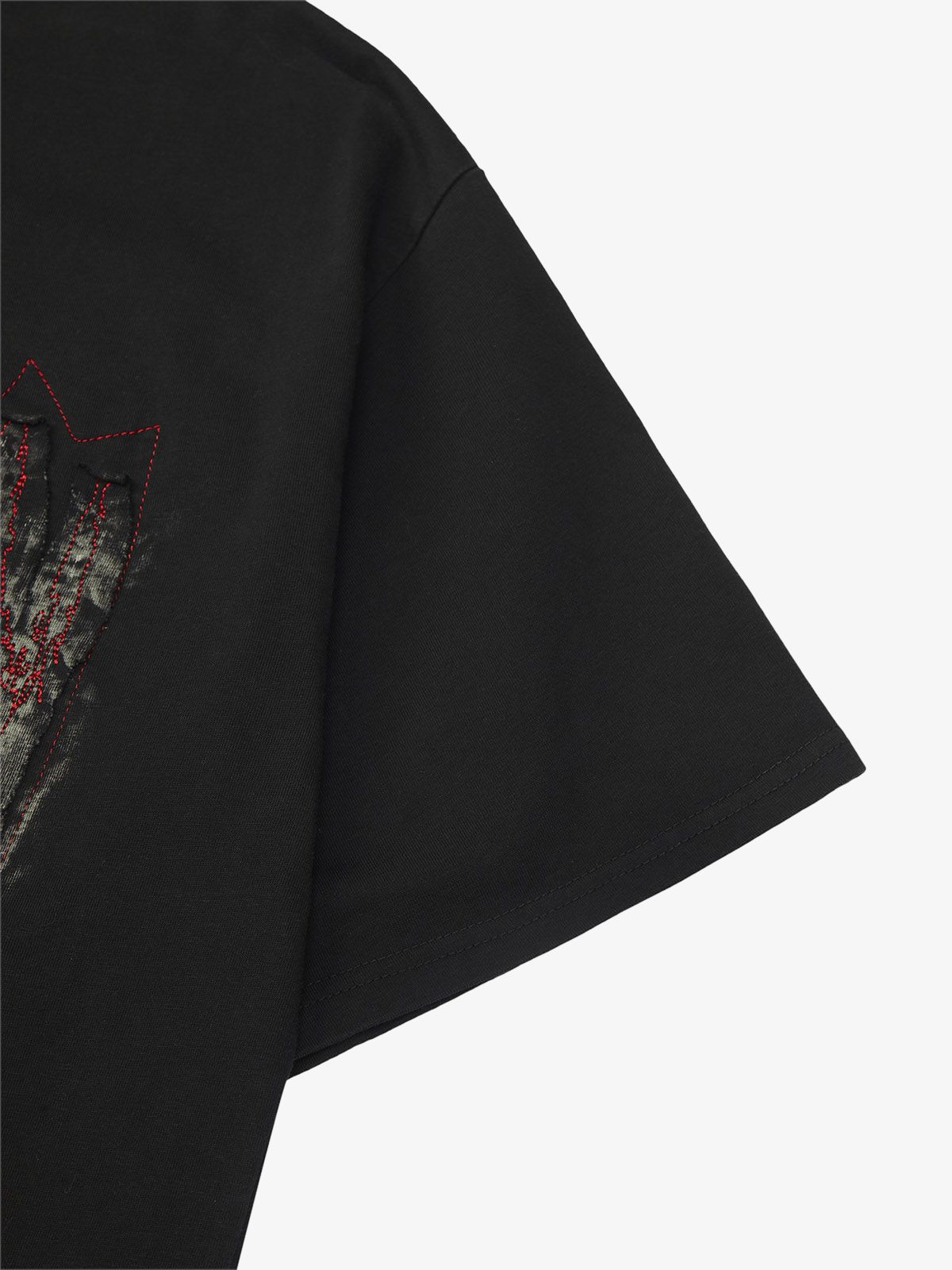 Thesupermade Street Contrast Color Embroidered T-shirt 
