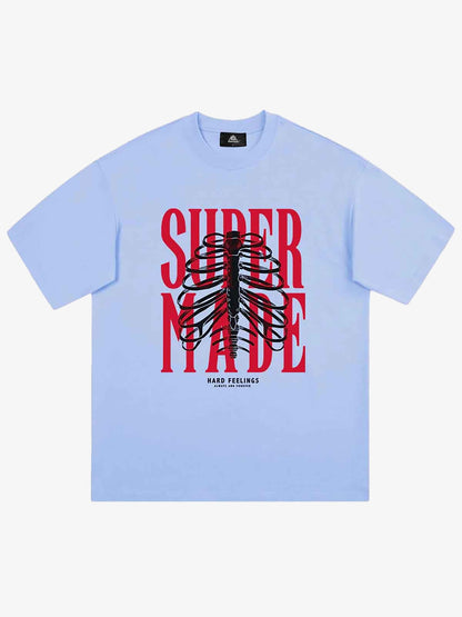 Thesupermade Skull Printed Logo Design T Shirt -1159 