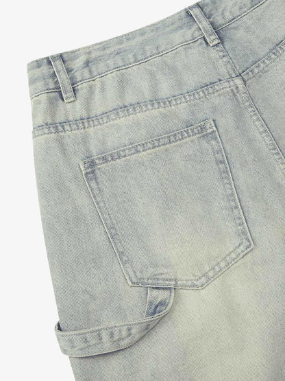 Thesupermade Retro Washed Hip-Hop Shorts 