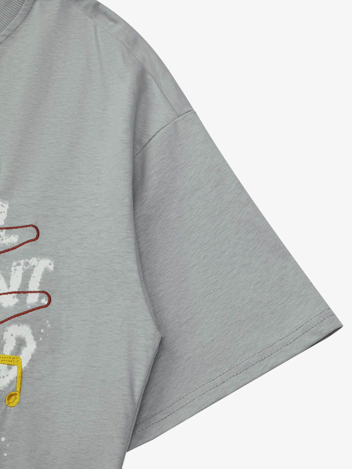Thesupermade High Street Embroidered Letters Creative Printed T-shirt 