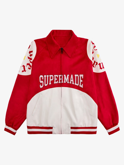 Original Contrast Color Varsity Jacket - 2349 