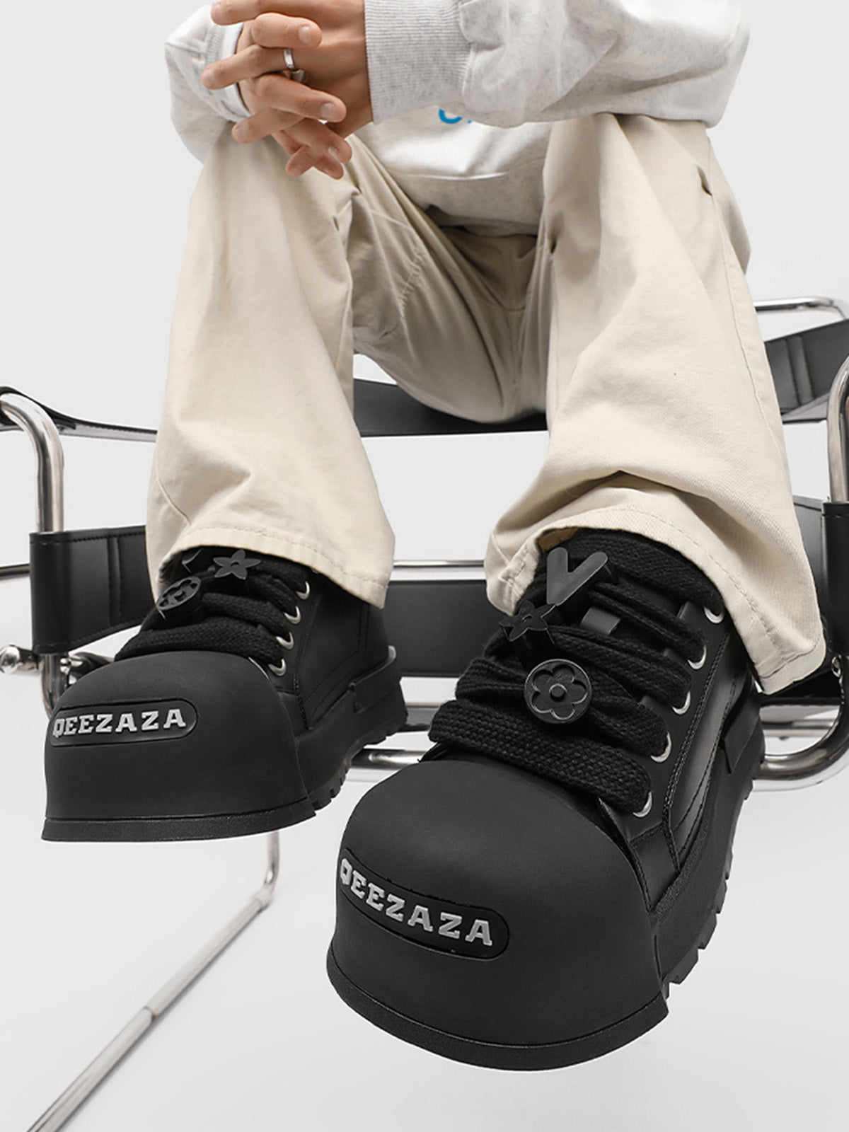 Monochrome Chunky Tread Sneakers - 2267 