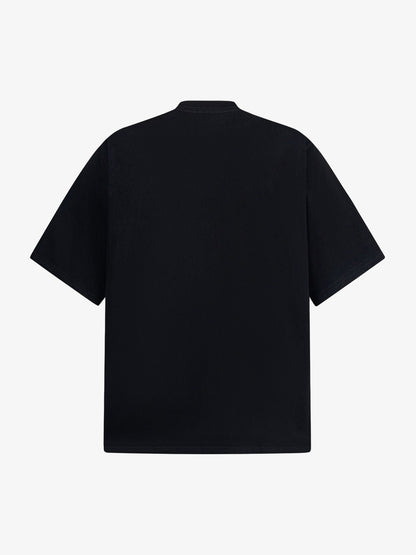Retro Embroidery Beaded Letter Print T-shirt 