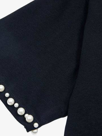 Elegant Pearl-Embellished Oversized T-Shirt 