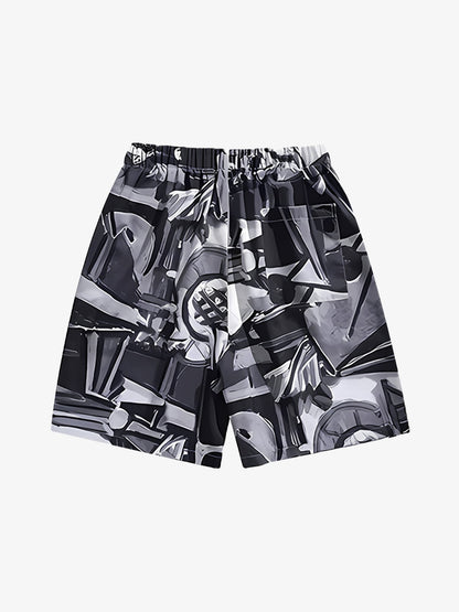 Thesupermade American Retro Fun Print Casual Set 