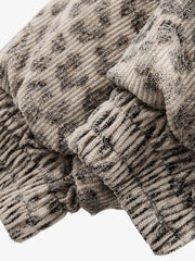Cotton Cheetah Print Mink Fur Hooded Jacket - 2270 