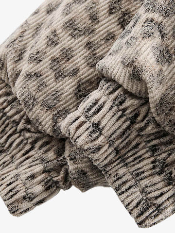 Cotton Cheetah Print Mink Fur Hooded Jacket - 2270 