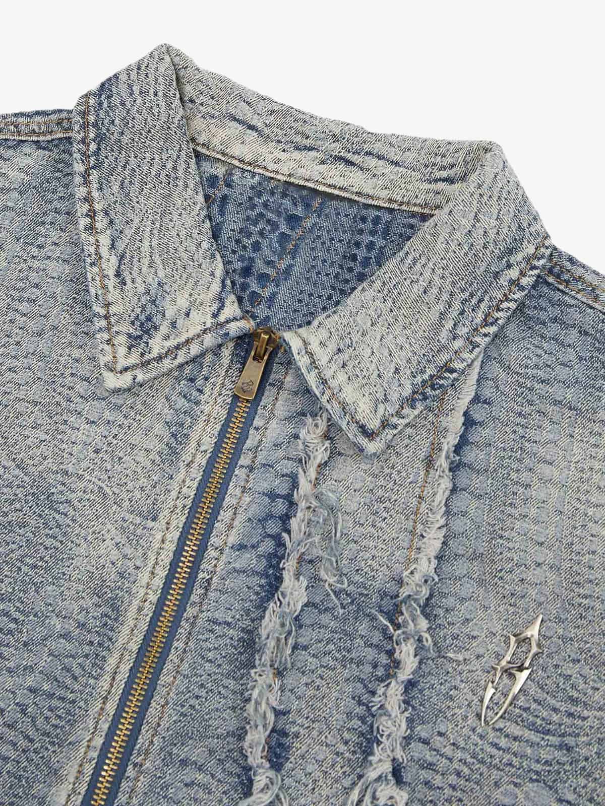Washed Raw Edge Denim Shirt - 2064 