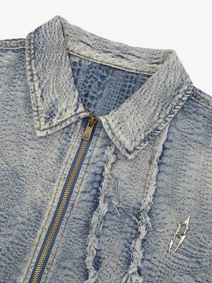 Washed Raw Edge Denim Shirt - 2064 