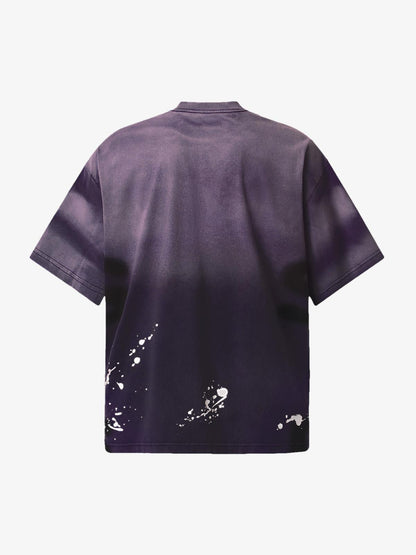 Ink Splash Letter Print T-shirt - 2414 