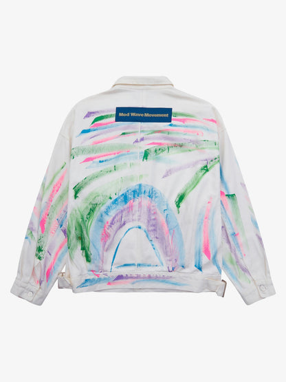 Thesupermade Hip-hop Hand-painted Graffiti Denim Jacket - 2010 