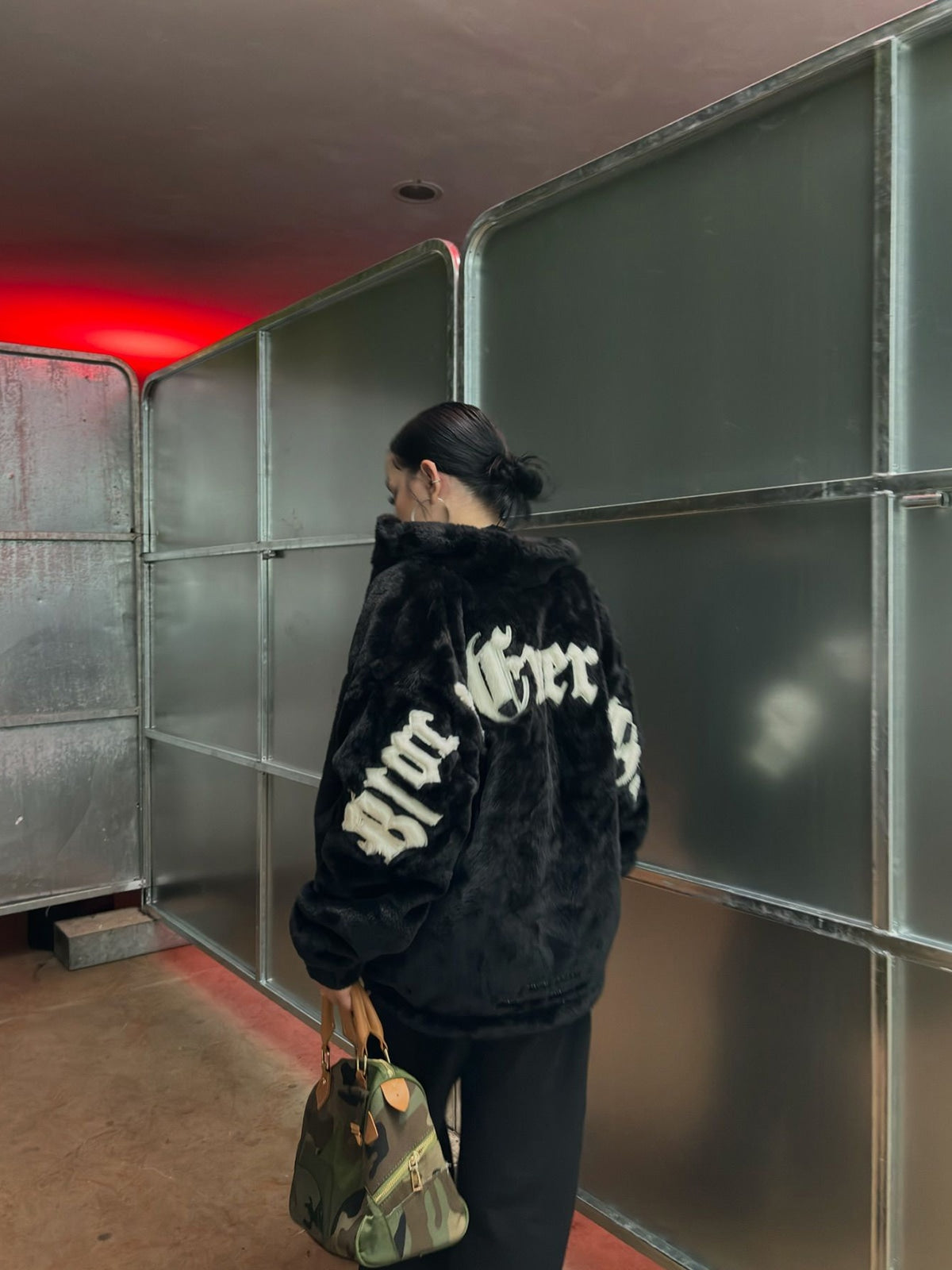 Thesupermade Street Letter Embroidered Fleece Jacket - 1838 