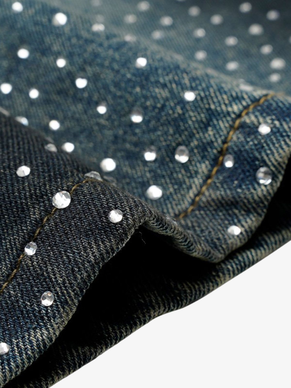 Heavy Diamond Drawstring Denim Jorts 
