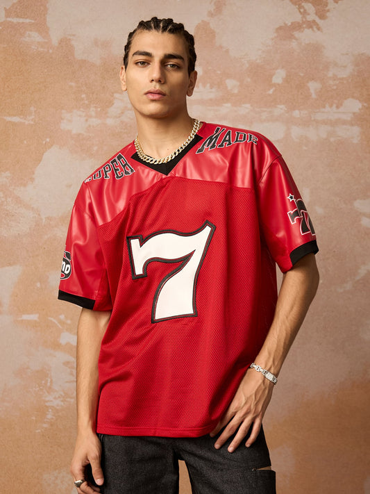 Original "SUPER 7" V-Neck Jersey T-SHIRT - 2424 