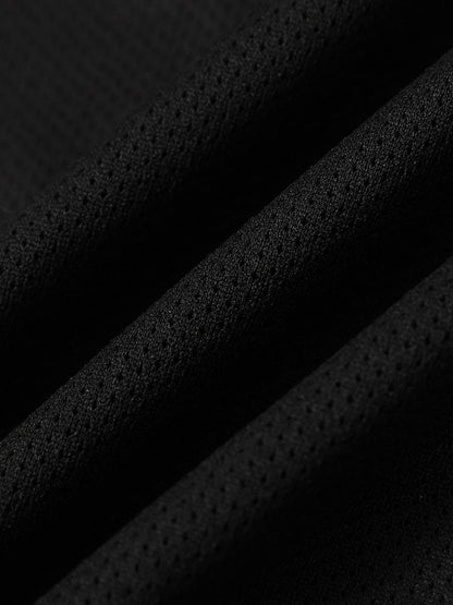 Retro Jersey Mesh Print Long Sleeve T-shirt 