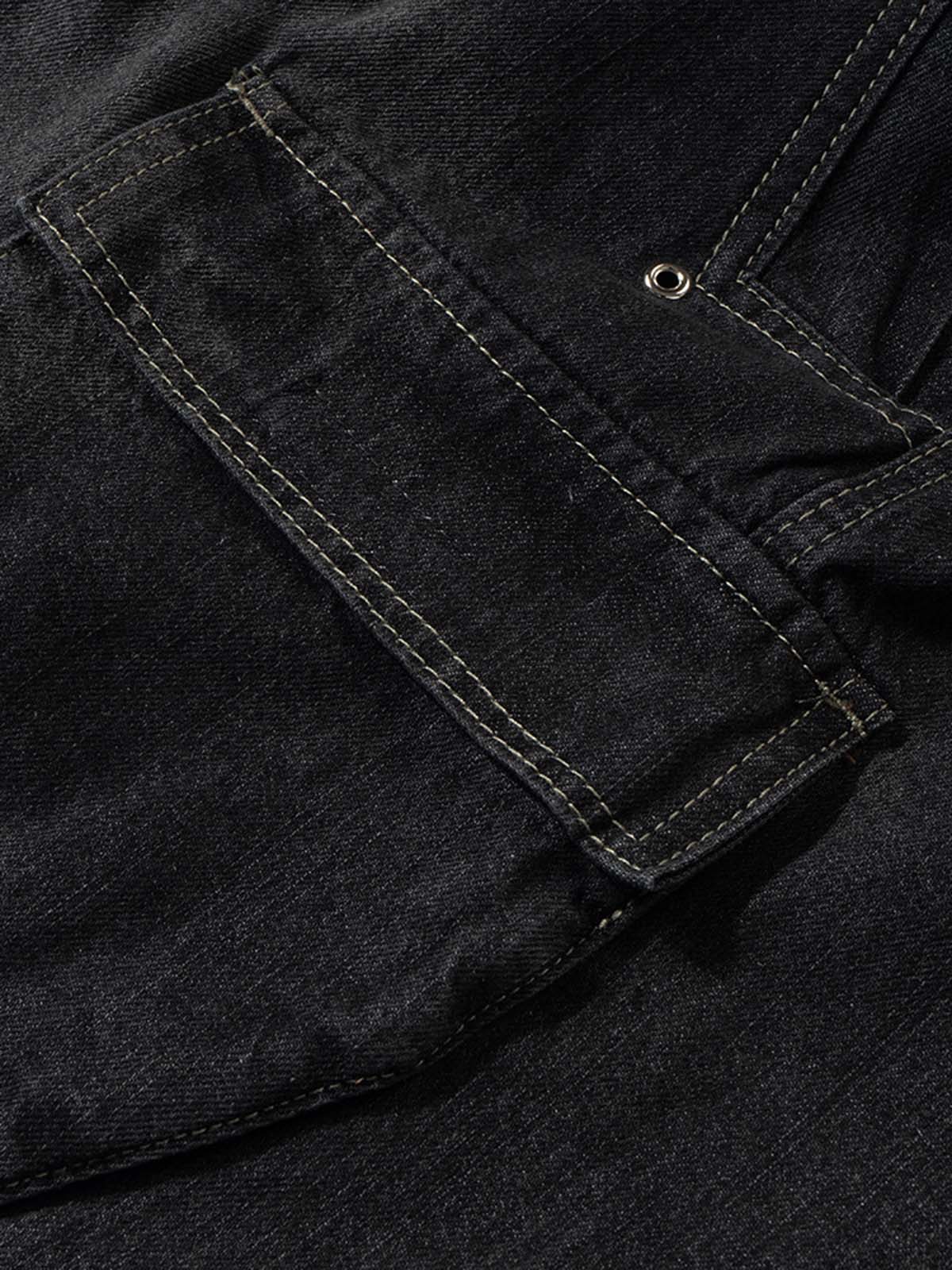 Street RO Washed Denim Cargo Jort 