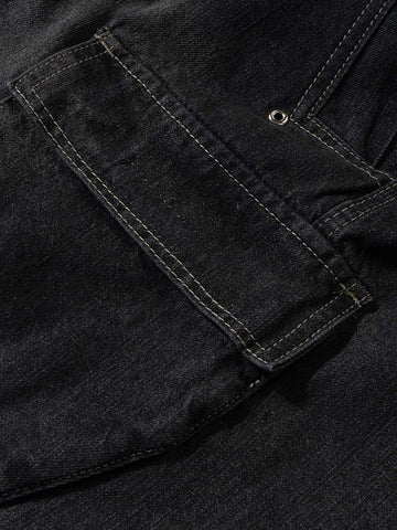 Street RO Washed Denim Cargo Jort 