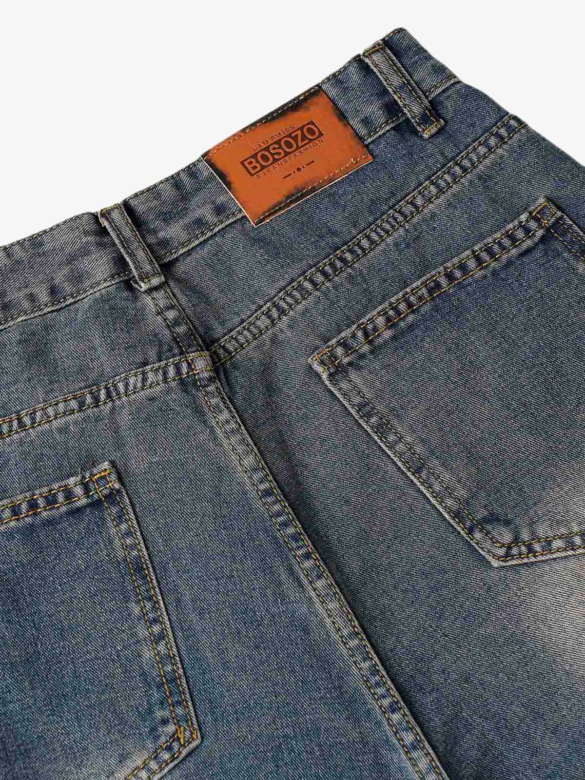 Thesupermade Washed Distressed Baggy Jeans - 2233 