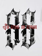 Original Photograph Letter Oversized Graphic T-Shirt 