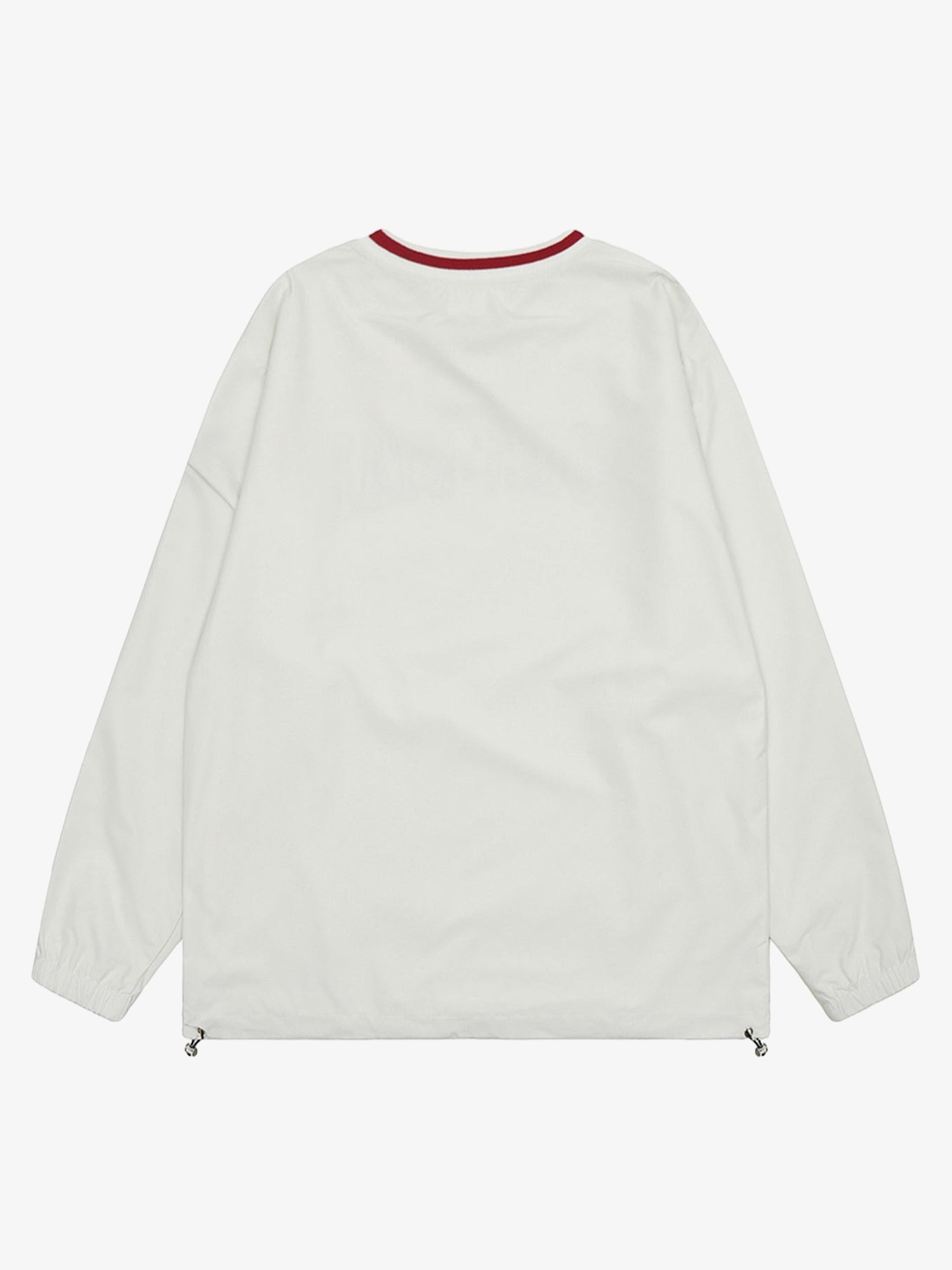 Thesupermade Retro Embroidered Monogrammed V-neck Sweatshirt - 2146 