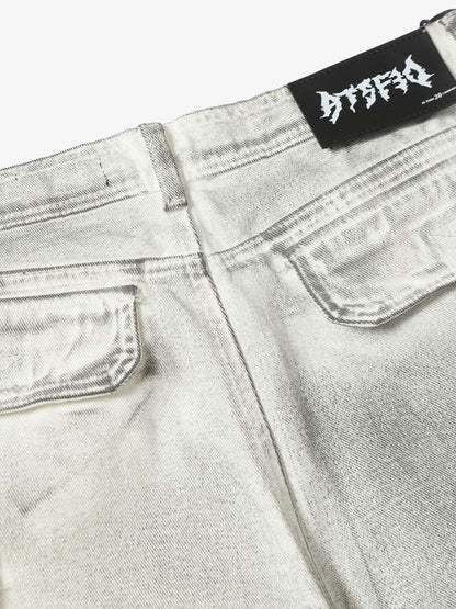 Distressed Multi-Pocket Cargo Shorts 