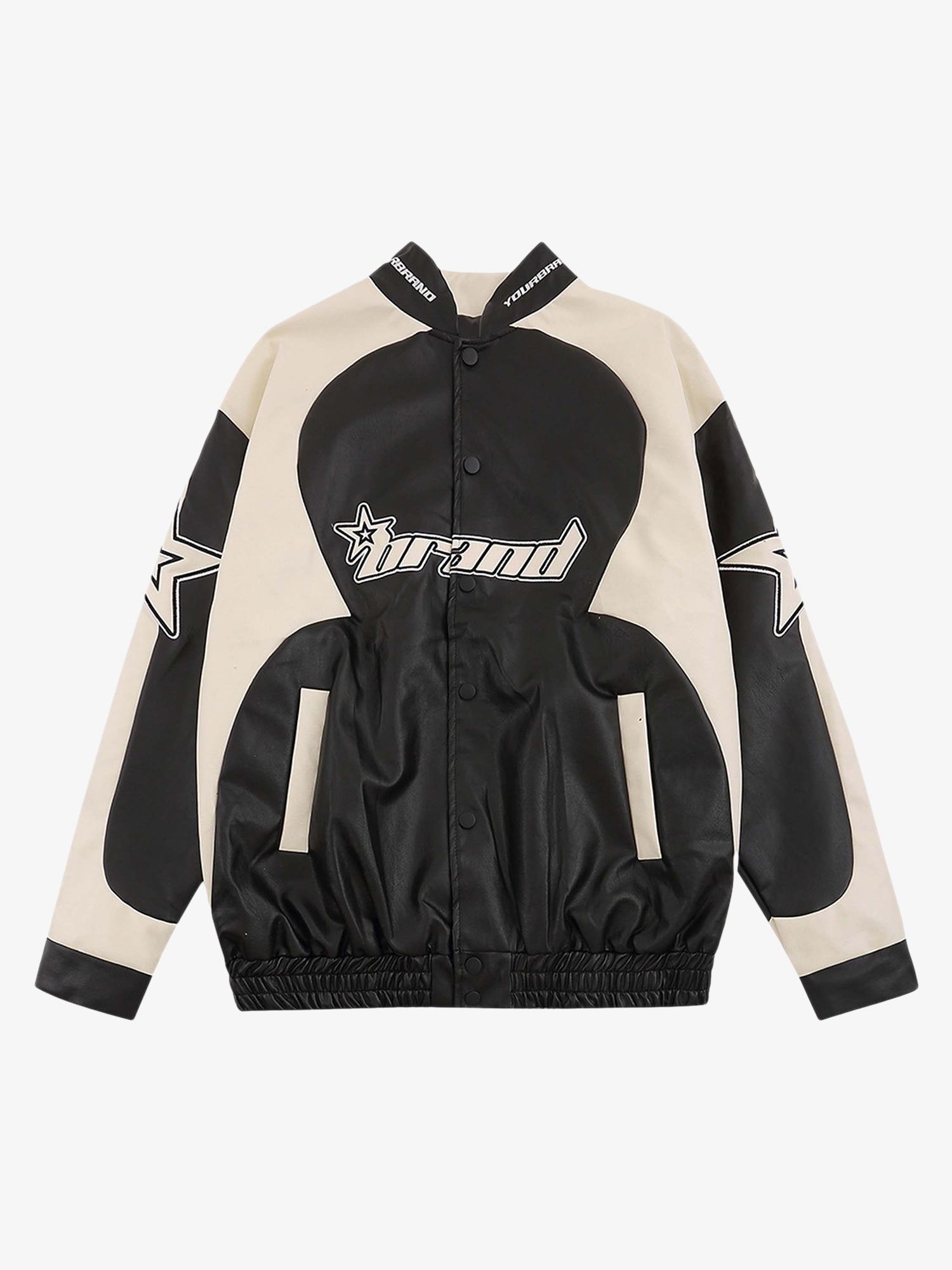 Thesupermade American Vintage Colorblock Leather Jacket - 1728 