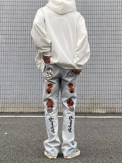Thesupermade High Street Embroidery Retro Jeans - 1574 