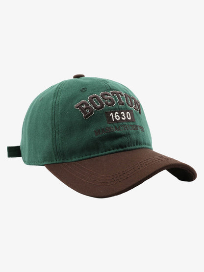 Thesupermade Retro Colorblocked Monogrammed Embroidered Cap 