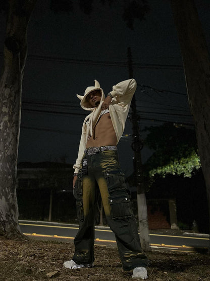 Thesupermade Multi-pocket Cargo Jeans - 1919 