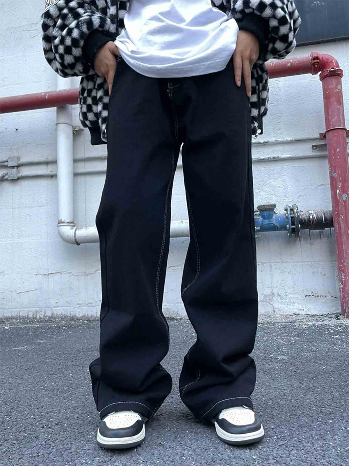 Thesupermade Solid Color Casual Jeans -1224 
