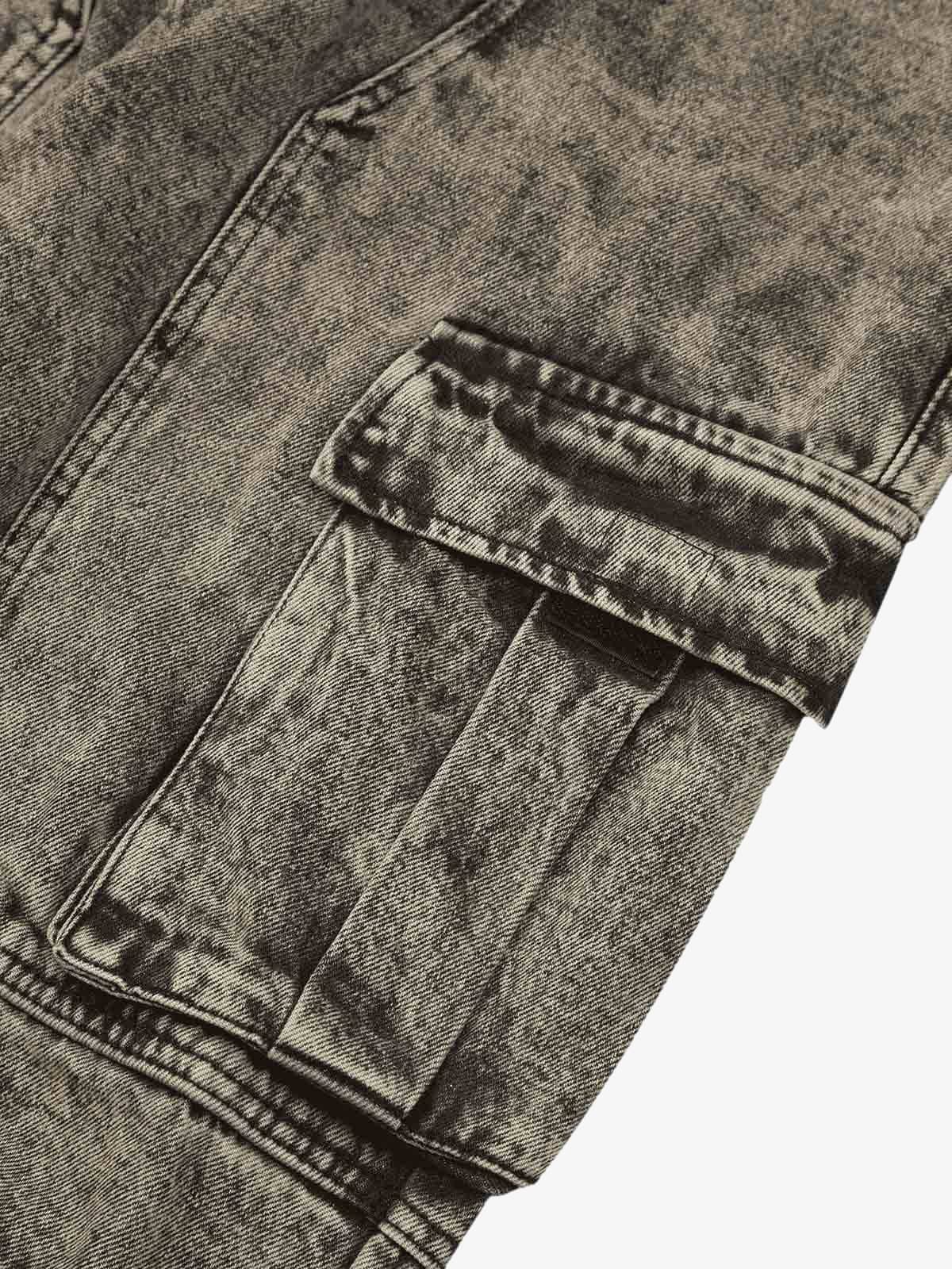 Thesupermade American Street Style Washed Distressed Work Jeans - 2354 