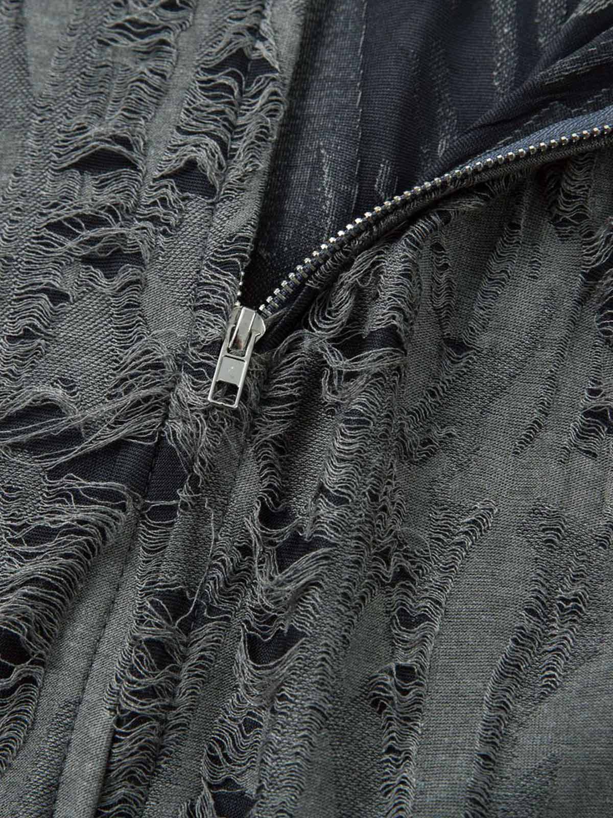 Distressed Ripped Short Sleeve Shirt 