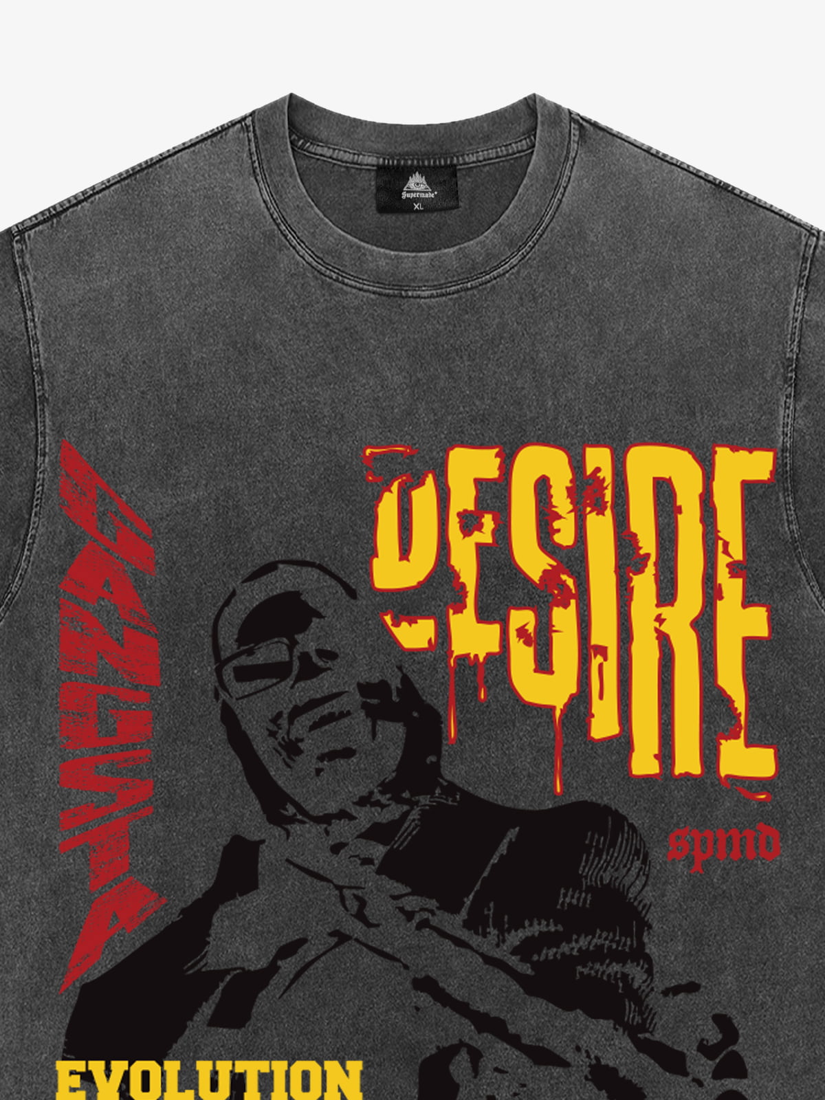 Retro Letter Protrait Graphic Print T-Shirt 